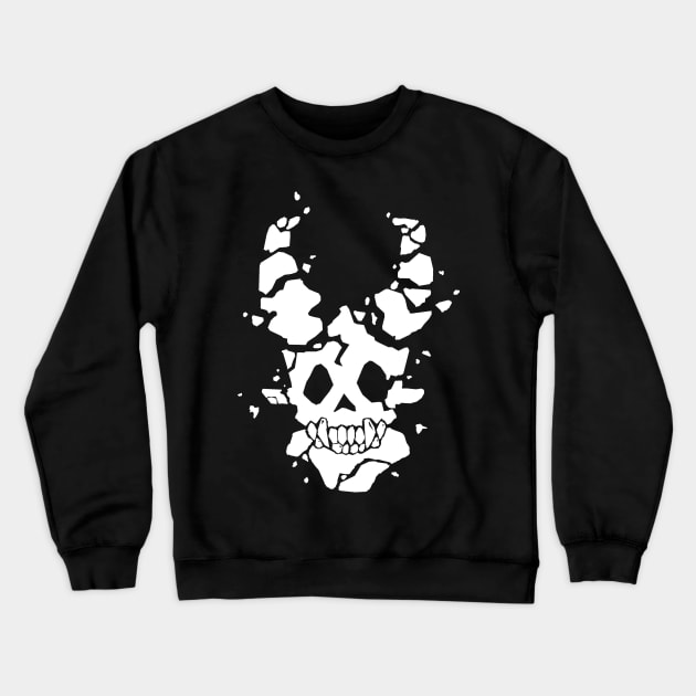 Exploding Demon - White Crewneck Sweatshirt by Sontrowa